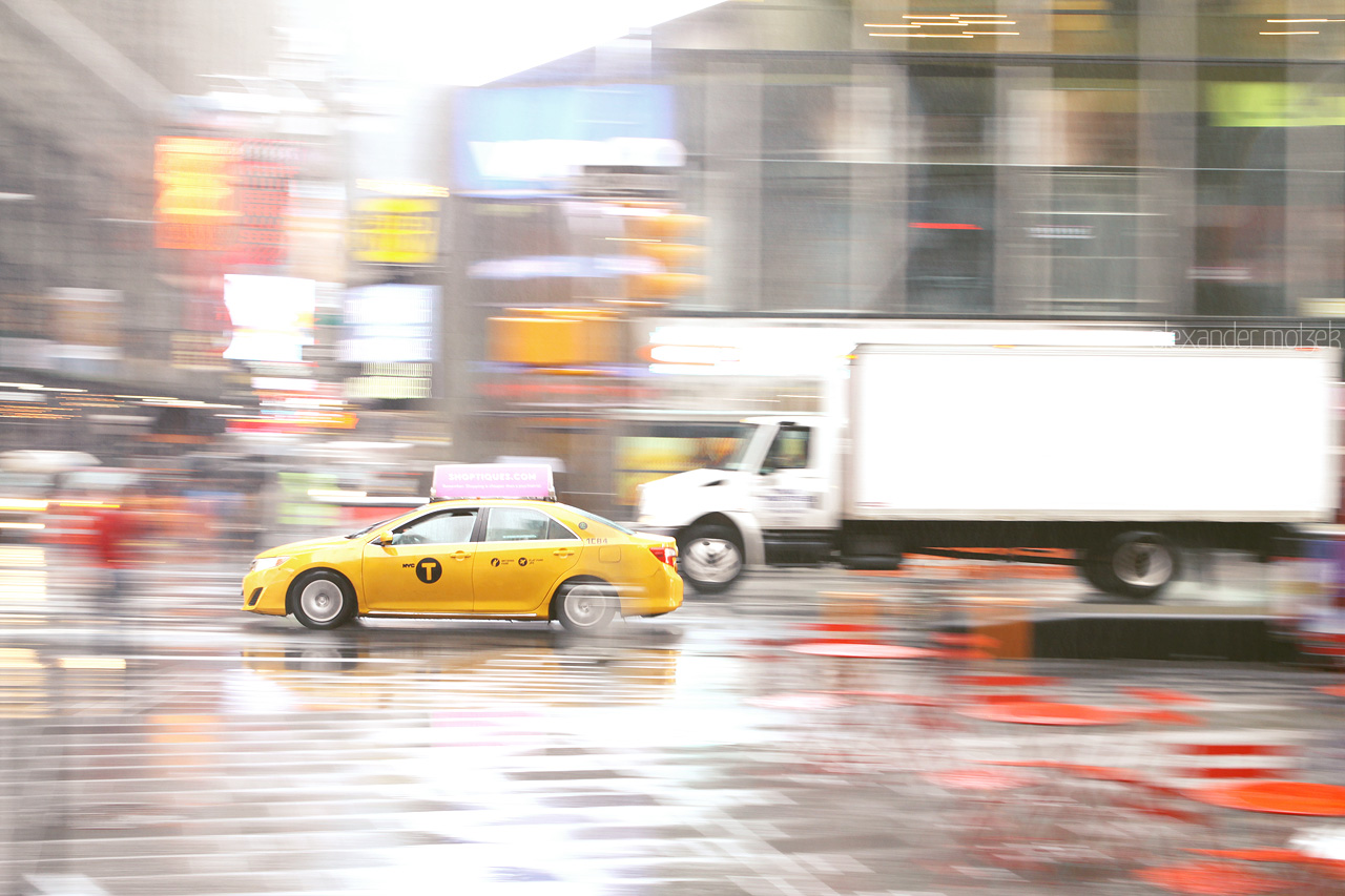 Foto von Gelbes Taxi in New York City schnell